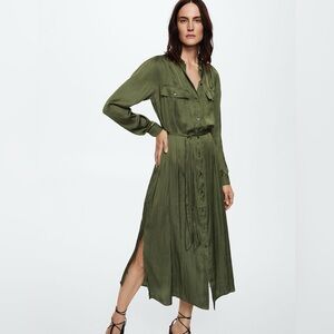 MNG‎ Satin Shirt Dress